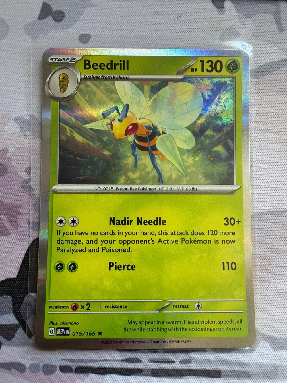 Weedle, Kakuna & Beedrill Pokémon Evolution Reverse Holo Lot 🐝 | 4 Cards ✨5/$25